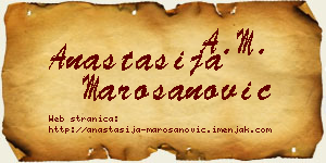 Anastasija Marošanović vizit kartica